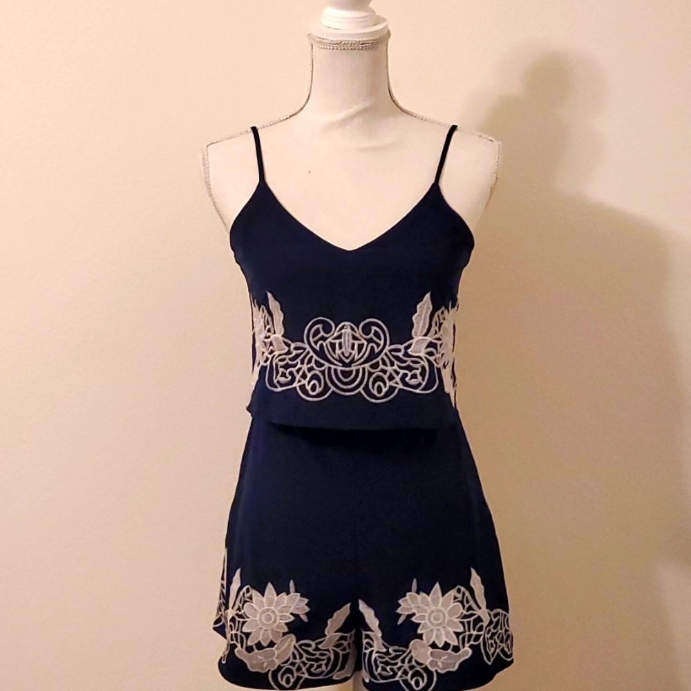 Navy Blue Romper